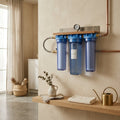 Whole House 3-Stage Water Filtration System mounted on wall