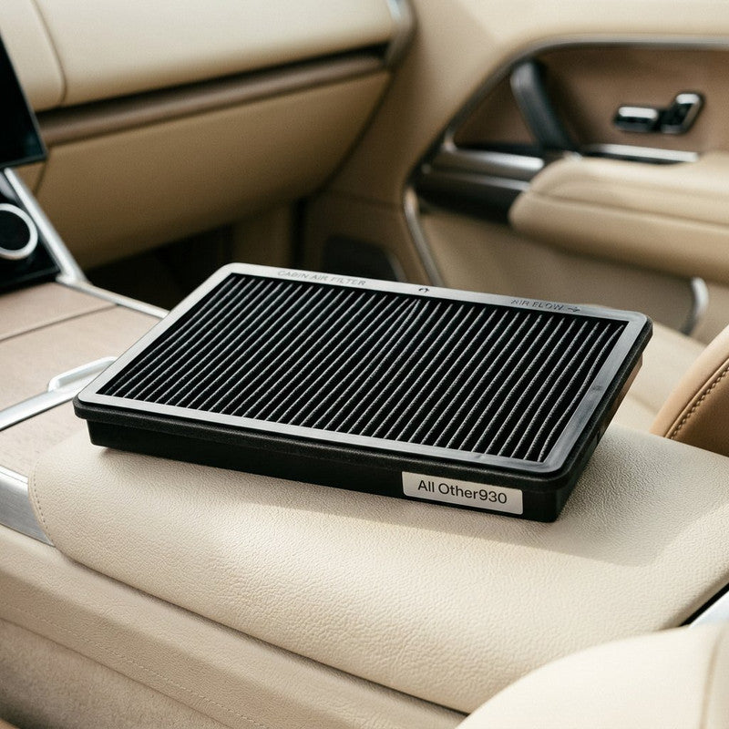 Premium Cabin Air Filter on luxury car seat
