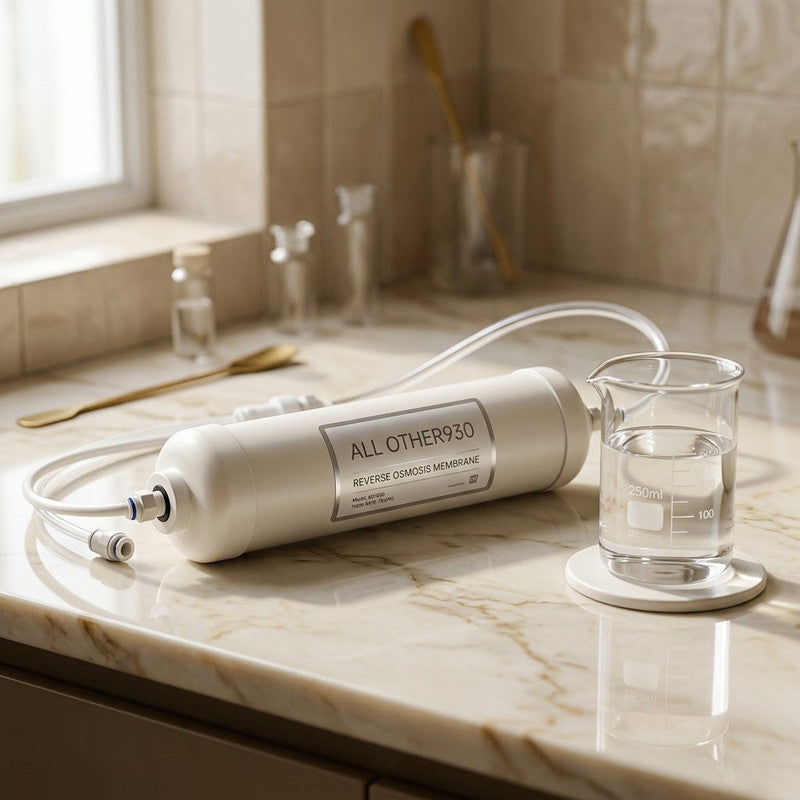 Reverse Osmosis Membrane Replacement 75GPD on bathroom counter